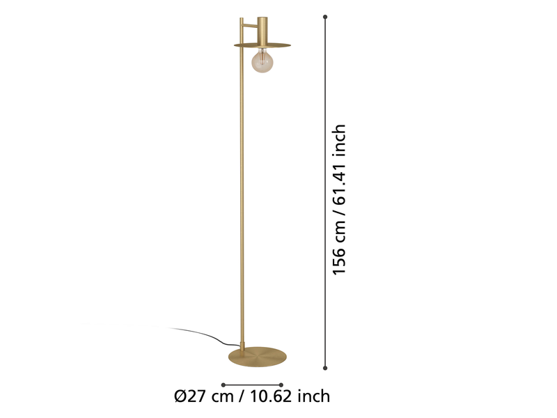 EGLO ESCANDELL floor lamp brushed brass