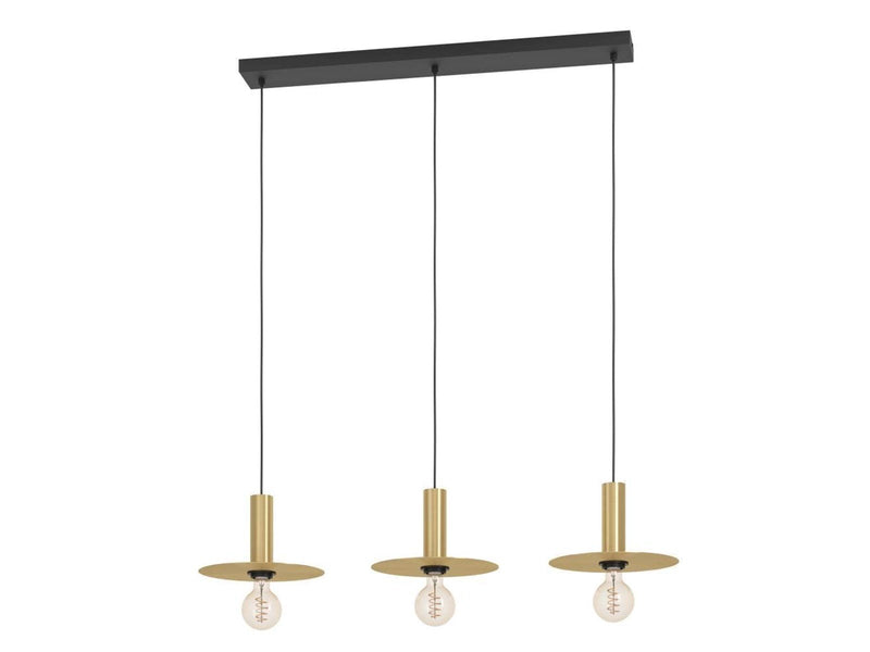 EGLO ESCANDELL long table pendant black/brushed brass