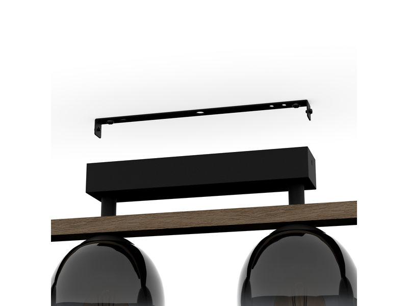 EGLO FILAGO ceiling lamp 4L black/brown