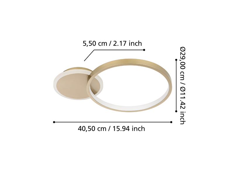 EGLO Gafares gold, weiss