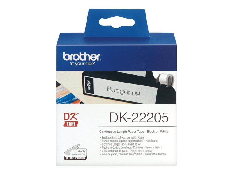 Brother DK22205 / Continuous Length Paper Tape 62mm x 30.48m