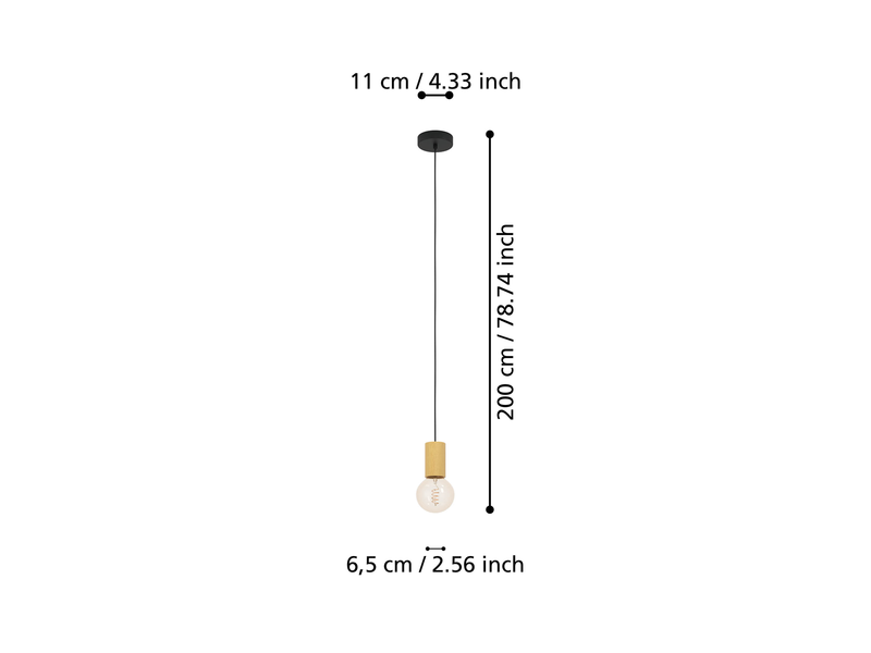 EGLO Pozueta 1 schwarz, braun