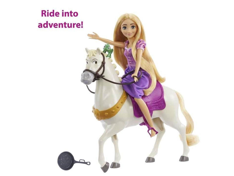 Disney Princess Rapunzel Doll And Maximus Horse Set With Accessories Saddle With Doll Clip
