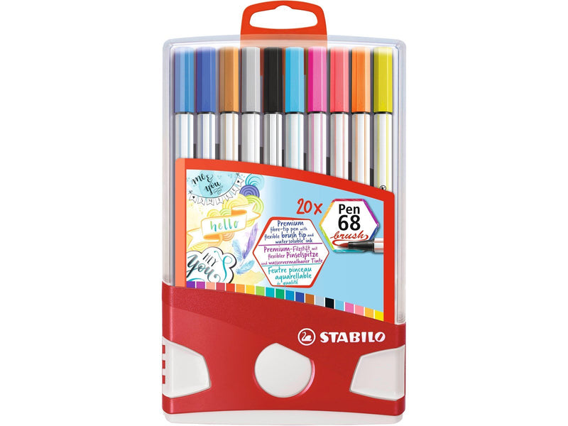 STABILO  Pen 68 Colorparade pack of 20 brush pens