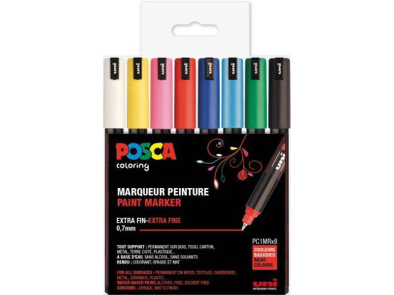 POSCA  marker sæt PC-1MR 8 ass. std. colors