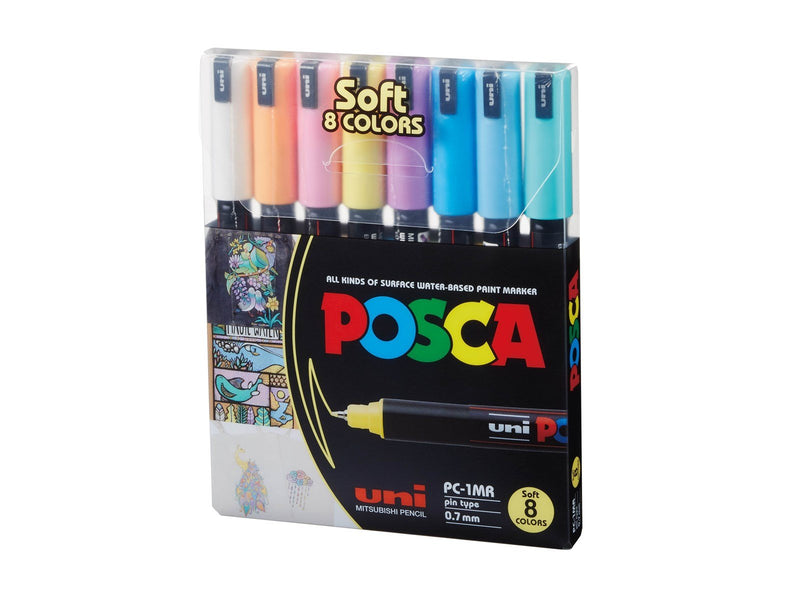 POSCA  marker sæt Soft Colors PC-1MR 8 ass.