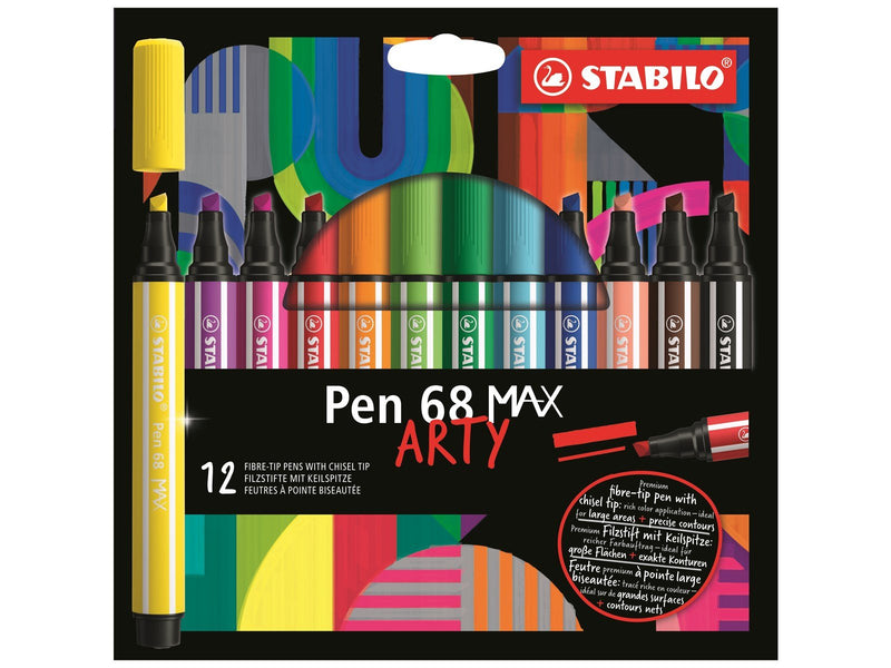 STABILO  Pen 68 Max Arty wallet of 12 pens