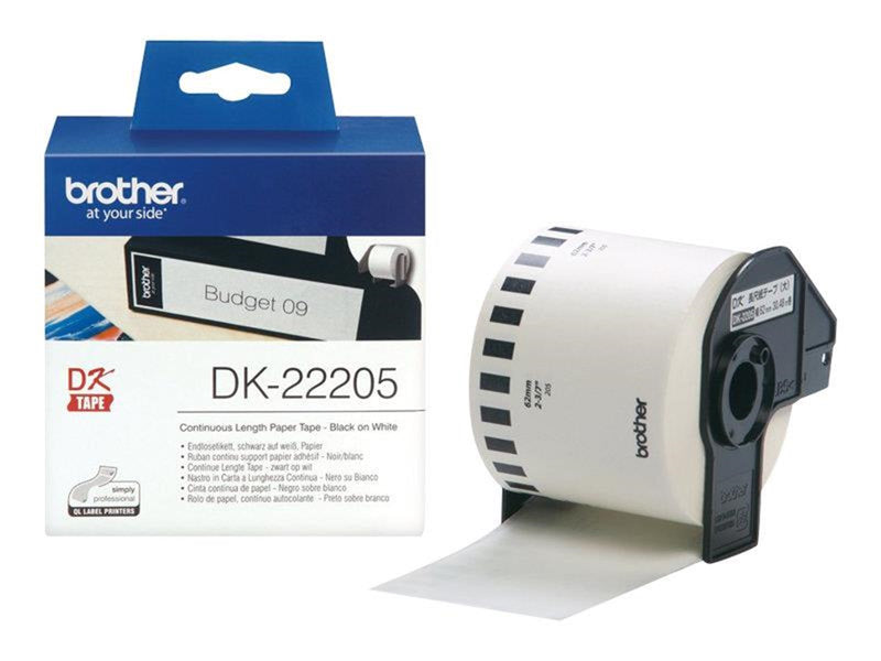 Brother DK22205 / Continuous Length Paper Tape 62mm x 30.48m