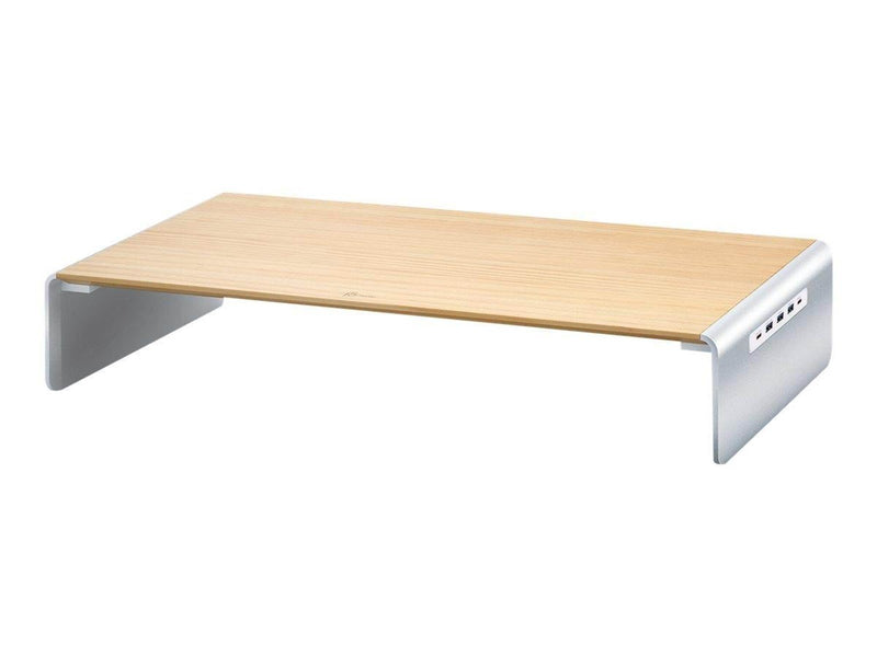 j5create Wood Monitor Stand with Docking Station