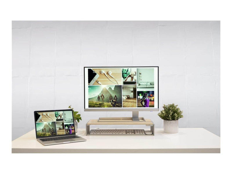 j5create Wood Monitor Stand with Docking Station