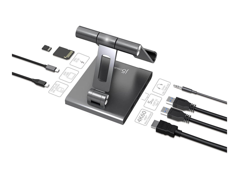 j5create JTS224-N - Multi-Angle Stand with Docking Station for iPad Pro