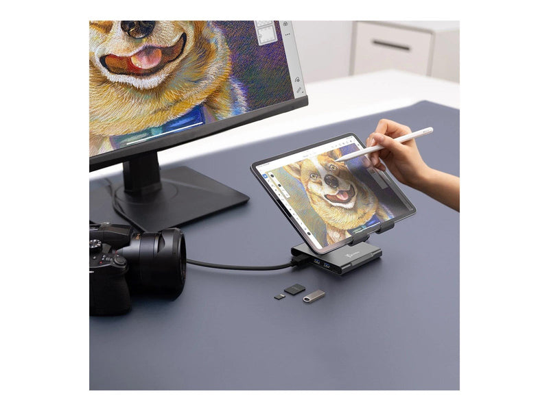 j5create JTS224-N - Multi-Angle Stand with Docking Station for iPad Pro