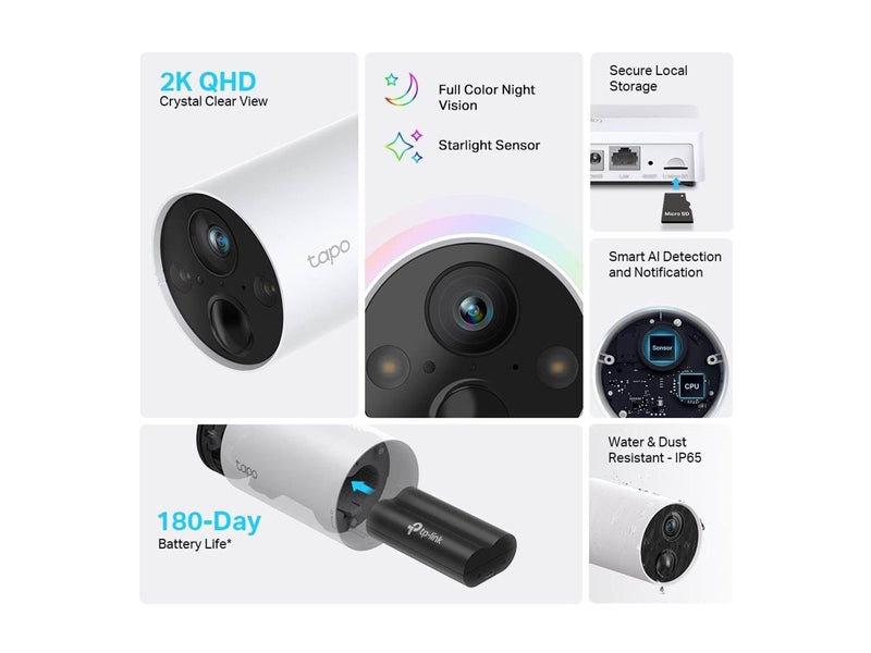 TP-Link Tapo C420S1 Smart Wire-Free Security Camera System (1-Camera System)
