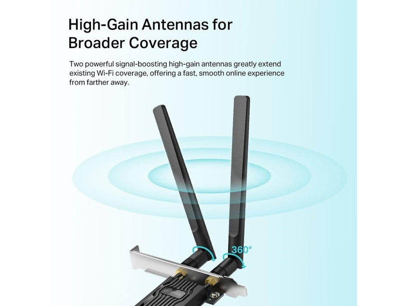 TP-Link Archer TX20E AX1800 Wi-Fi 6 Bluetooth 5.2 PCIe Adapter