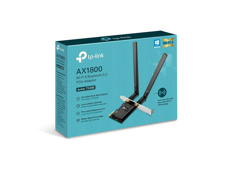 TP-Link Archer TX20E AX1800 Wi-Fi 6 Bluetooth 5.2 PCIe Adapter