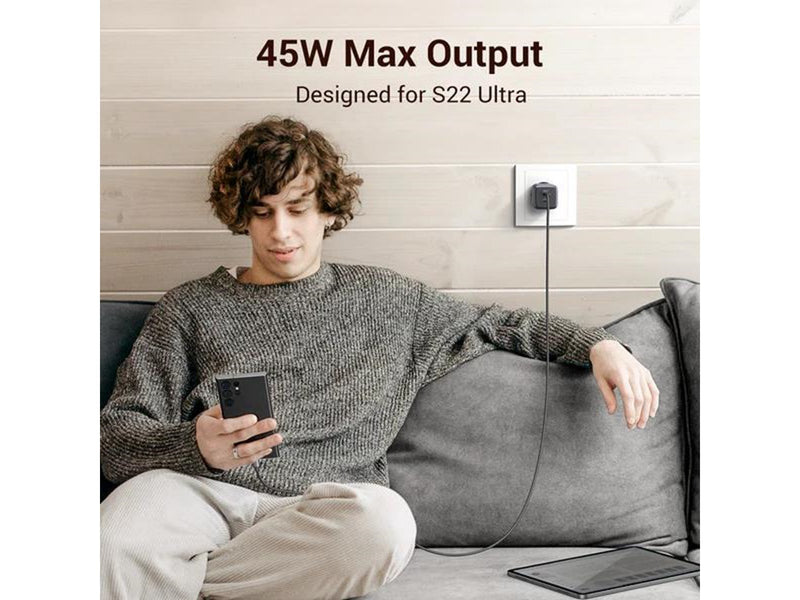 UGREEN Nexode GaN 45W Dual USB-C PD Charger - Space Gray