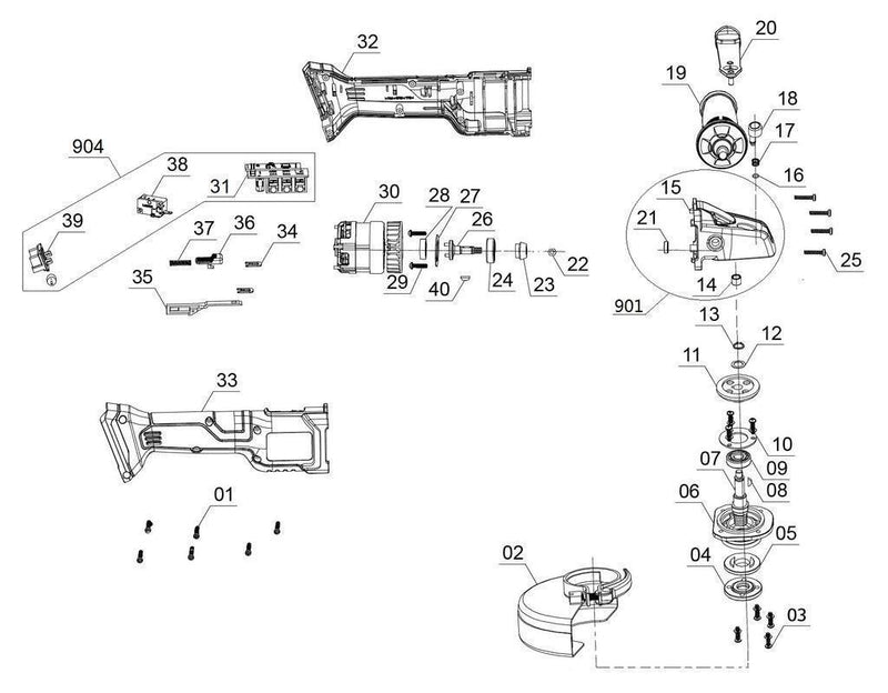 Einhell Akku-Winkelschleifer AXXIO 18/150 (4431144)