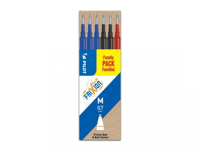 Pilot Pen Pilot FriXion - refill - black red blue (pack of 6)