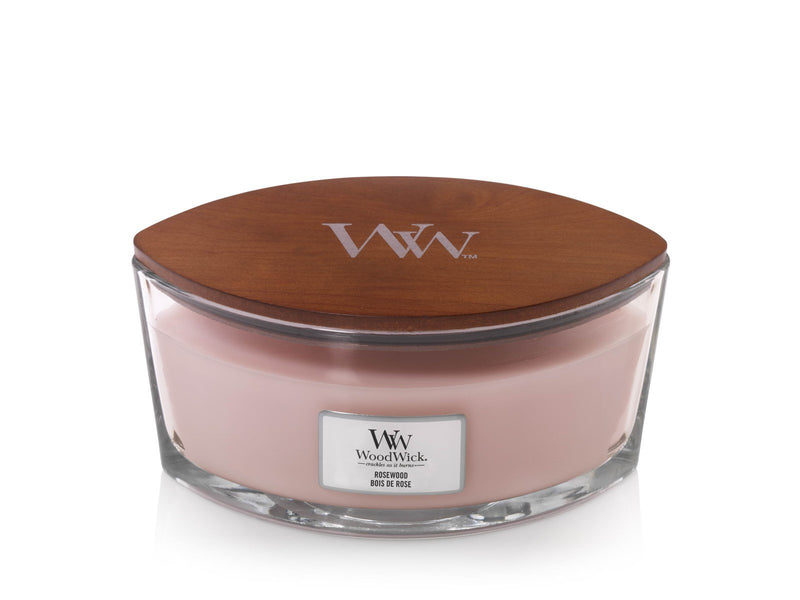 WoodWick Scented candle with wooden lid - Rosewood