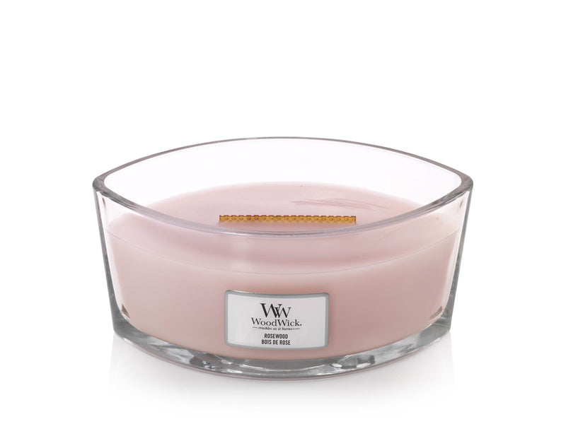WoodWick Scented candle with wooden lid - Rosewood