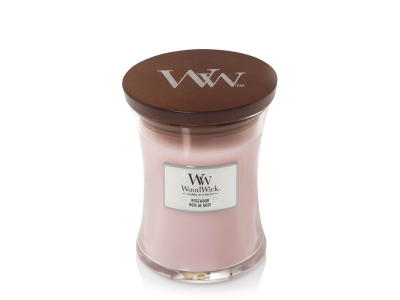 WoodWick Scented candle with wooden lid - Rosewood