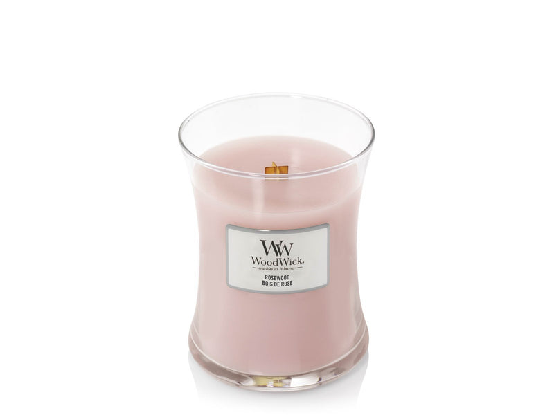 WoodWick Scented candle with wooden lid - Rosewood
