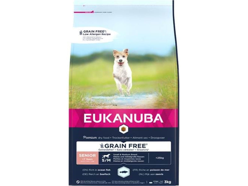 Eukanuba Senior Small/Medium Grainfree Ocean Fish 3KG