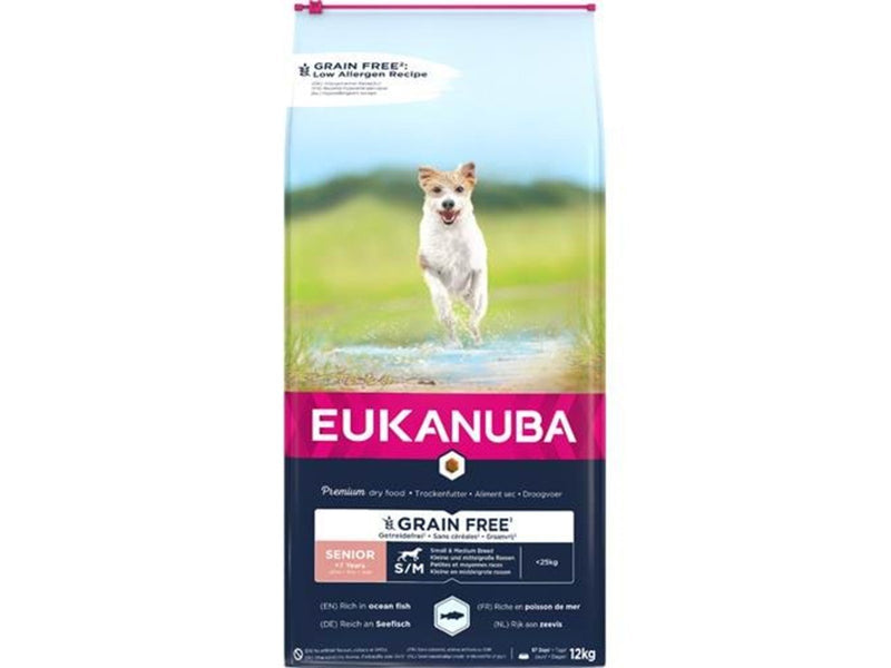 Eukanuba Senior Small/Medium Grainfree Ocean Fish 12KG