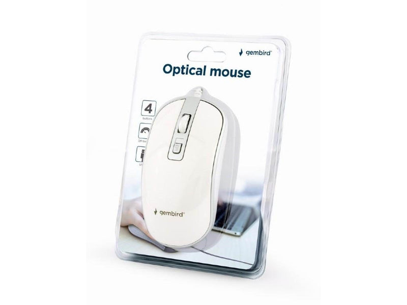 Gembird Wired optical mouse 4B-06 - Maus (Weiß)