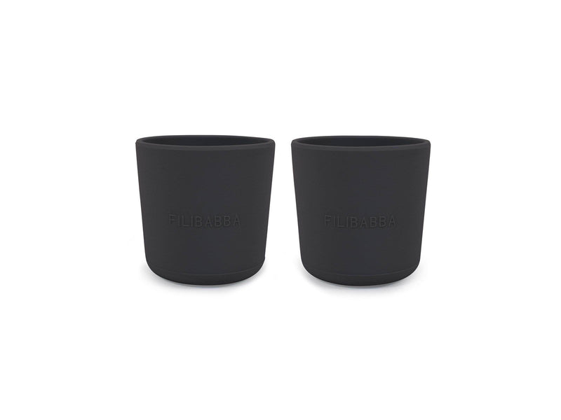 Filibabba Silicone cup 2-pack - Stone grey