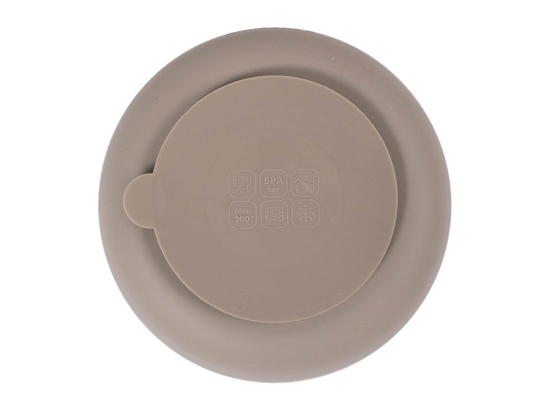 Filibabba Silicone divided plate - Warm Grey