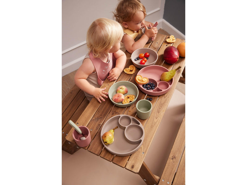 Filibabba Silicone divided plate - Warm Grey