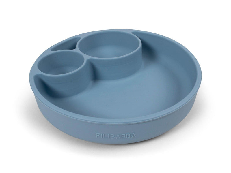 Filibabba Silicone divided plate - Powder Blue
