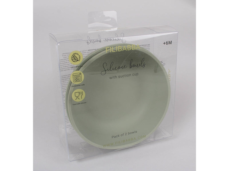 Filibabba Silicone bowl 2-pack - Green