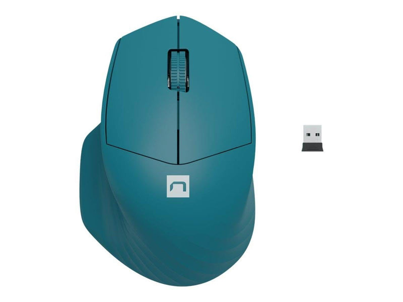 Natec Siskin 2 - mouse - 2.4 GHz Bluetooth 5.0 - blue - Maus (Blau)