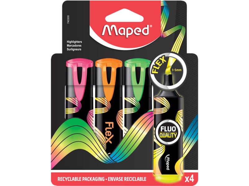 Maped Fluopeps Flex highlighters set 4 ass.