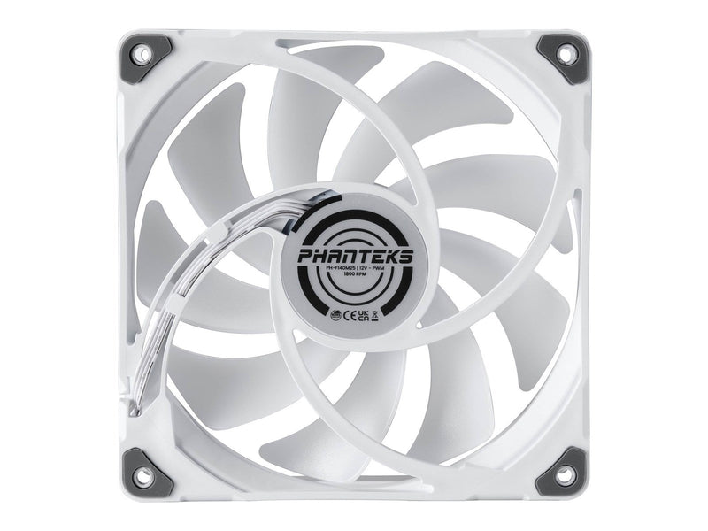 Phanteks M25 140mm PWM Fan DRGB - Gehäuselüfter - 140mm - Weiß mit RGB-Beleuchtung - 37 dBA