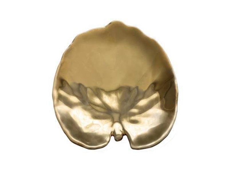 Costa Nova Plate water lily pad Riviera 18 x 17 cm Golden Ceramic