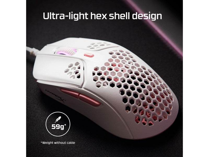 HyperX Pulsefire Haste Wired - Gaming Maus (Weiß)