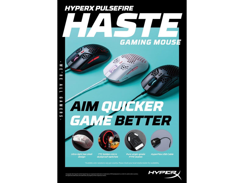 HyperX Pulsefire Haste Wired - Gaming Maus (Rot)