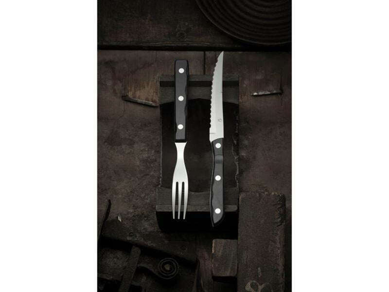 Gense Steak fork Old Farmer black 19.7 cm Black/Steel