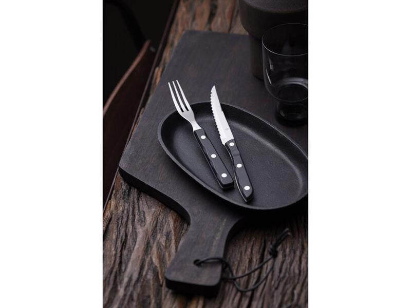 Gense Steak fork Old Farmer black 19.7 cm Black/Steel