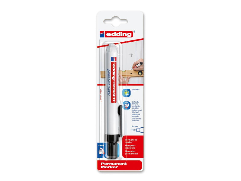 Edding e-11 retract permanent marker black