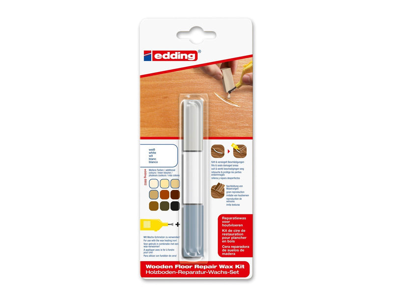 Edding e-8902 wooden floor repair wax kit white