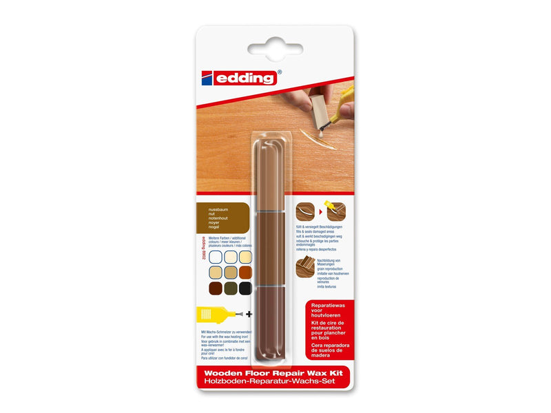 Edding e-8902 wooden floor repair wax kit walnut