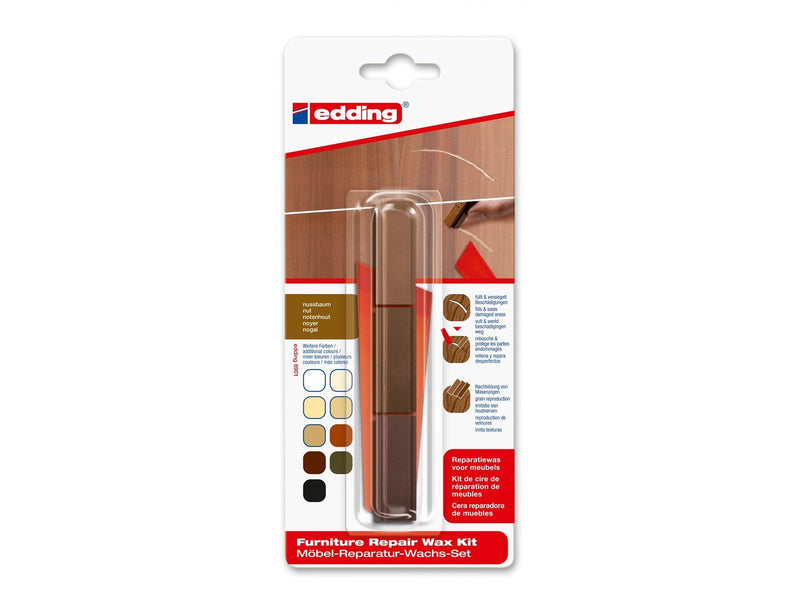 Edding e-8901 furniture repair wax kit walnut