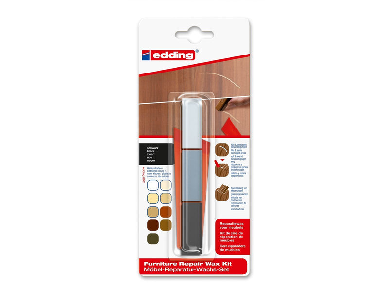 Edding e-8901 furniture repair wax kit black