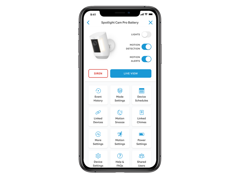Ring Spotlight Cam Pro, Battery, Black