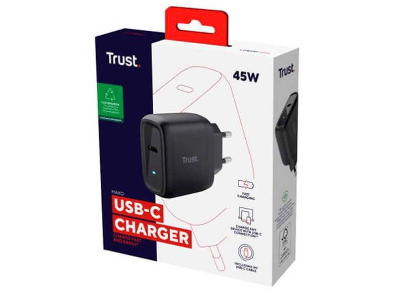Trust MAXO 45W USB-C Charger Black