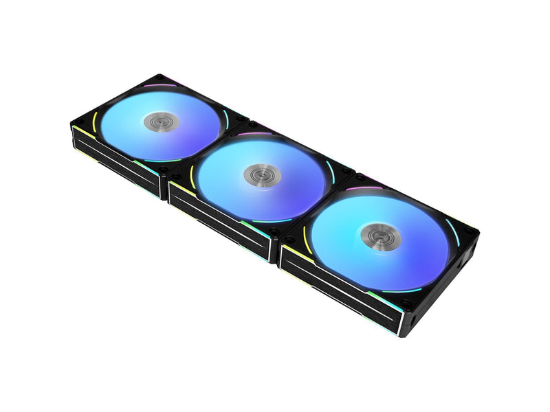 Lian Li UNI FAN AL120 V2 (3-pack) - Gehäuselüfter - 120mm - Schwarz mit RGB LED - 29 dBA
